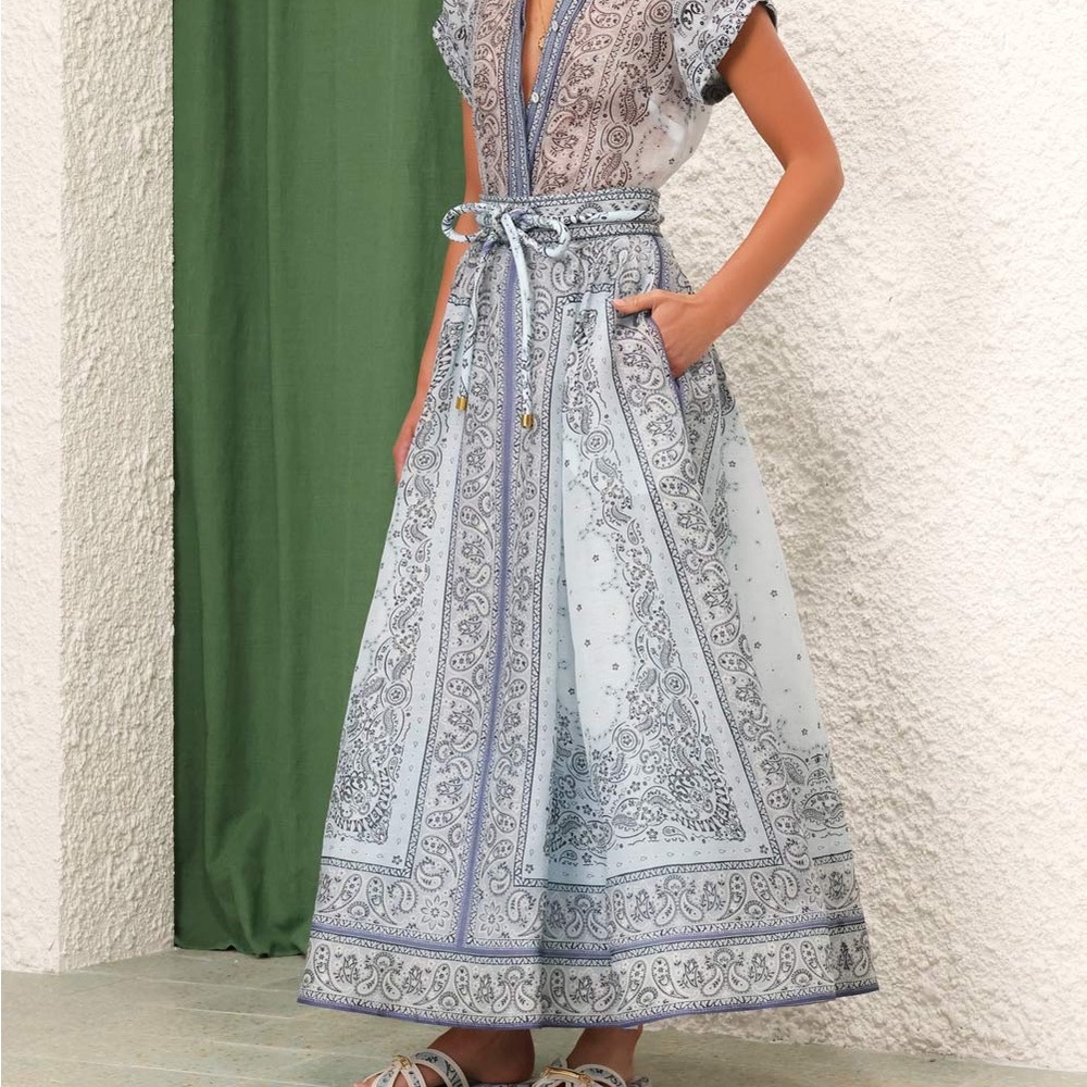 Zimmermann Matchmaker Paisley Maxi Skirt NWT